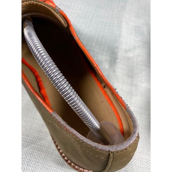 Polo Ralph Lauren Men\'s Wilber Oxford Shoe Men’s sz 12 12D Dark Green/Orange